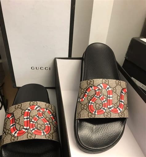 gucci snake sneakers replica|gucci slides are they real.